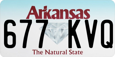 AR license plate 677KVQ