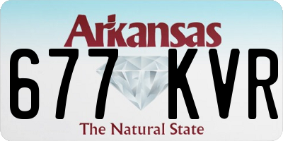 AR license plate 677KVR