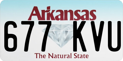 AR license plate 677KVU