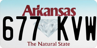 AR license plate 677KVW