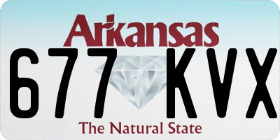 AR license plate 677KVX