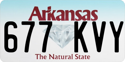 AR license plate 677KVY