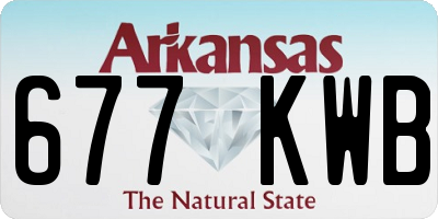 AR license plate 677KWB