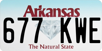 AR license plate 677KWE