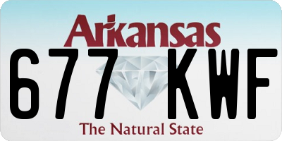 AR license plate 677KWF