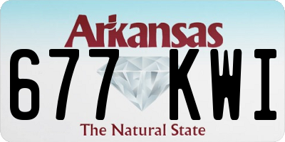 AR license plate 677KWI
