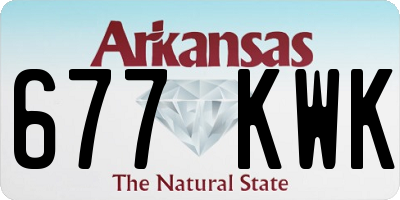 AR license plate 677KWK