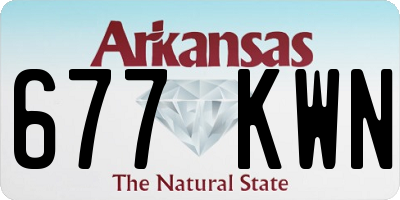 AR license plate 677KWN