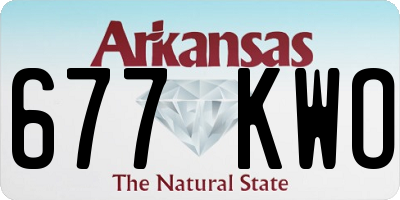 AR license plate 677KWO