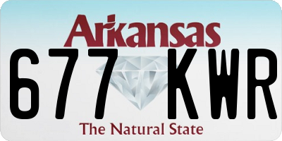 AR license plate 677KWR