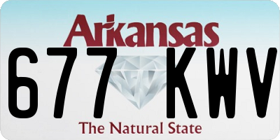 AR license plate 677KWV