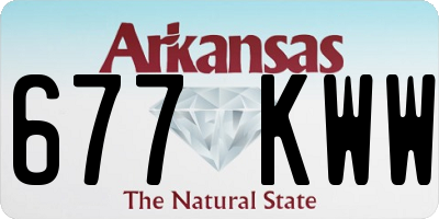 AR license plate 677KWW