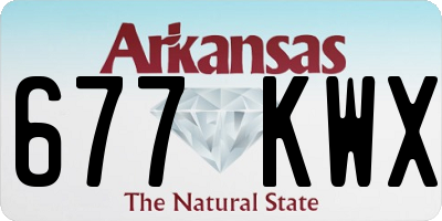 AR license plate 677KWX