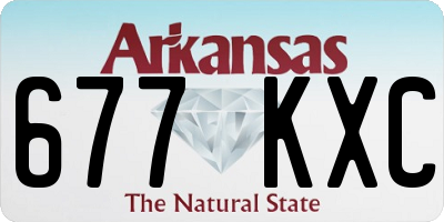 AR license plate 677KXC