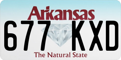 AR license plate 677KXD