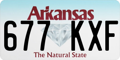 AR license plate 677KXF