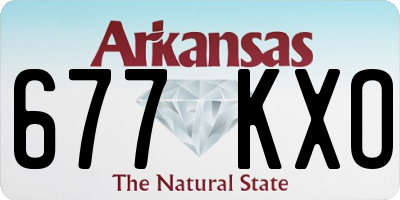 AR license plate 677KXO