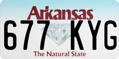 AR license plate 677KYG