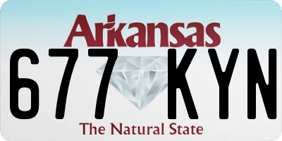 AR license plate 677KYN