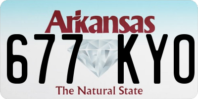 AR license plate 677KYO