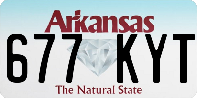 AR license plate 677KYT