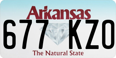 AR license plate 677KZO