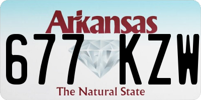 AR license plate 677KZW