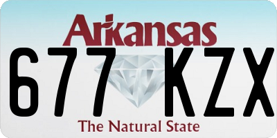 AR license plate 677KZX