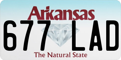 AR license plate 677LAD