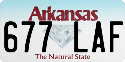 AR license plate 677LAF