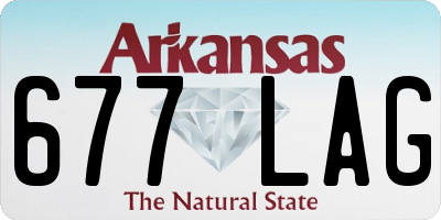 AR license plate 677LAG