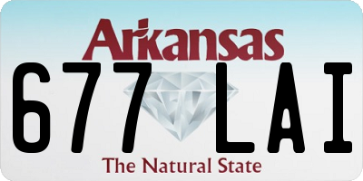 AR license plate 677LAI