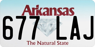 AR license plate 677LAJ