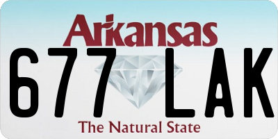 AR license plate 677LAK