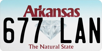 AR license plate 677LAN
