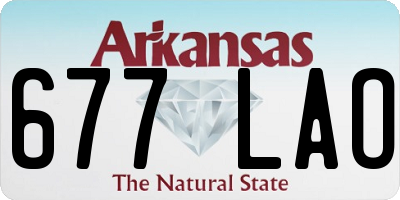 AR license plate 677LAO