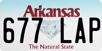 AR license plate 677LAP