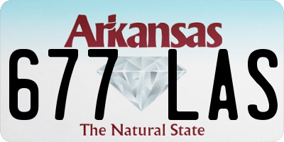 AR license plate 677LAS