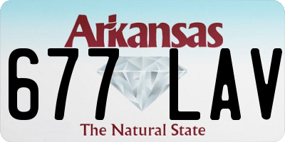 AR license plate 677LAV