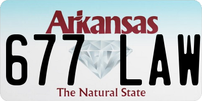 AR license plate 677LAW