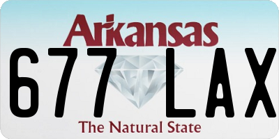 AR license plate 677LAX