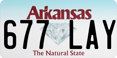 AR license plate 677LAY