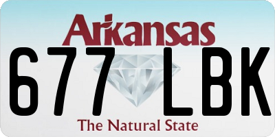 AR license plate 677LBK