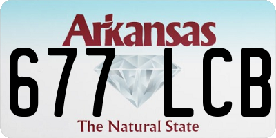 AR license plate 677LCB