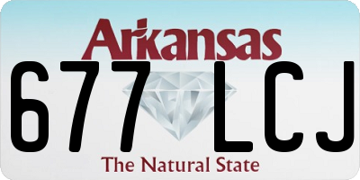 AR license plate 677LCJ