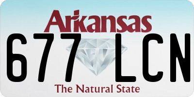 AR license plate 677LCN