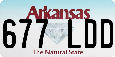 AR license plate 677LDD