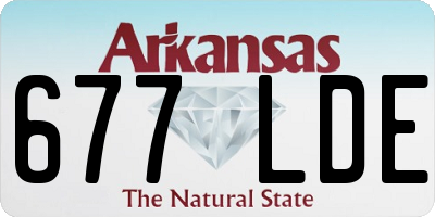 AR license plate 677LDE