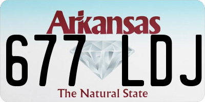AR license plate 677LDJ