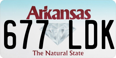 AR license plate 677LDK